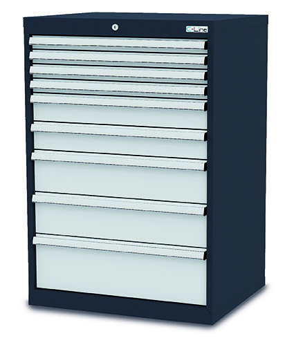 CL7H104221_Simplaflex Schubladenschrank 700x575x1020 mm, 9 Schubladen, anthrazit