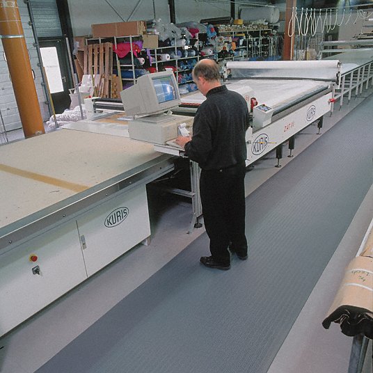 8CAX5_1 Arbeitsplatzmatte AIRUG Ribbed grau 1220 x 18,3 Meter Rolle