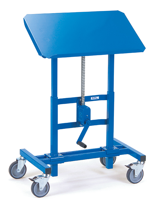 3285 Materialständer 3285, 750x450 mm Ladefläche neigbar, fahrbar,250 kg Tragkraft, höhenverstellbar