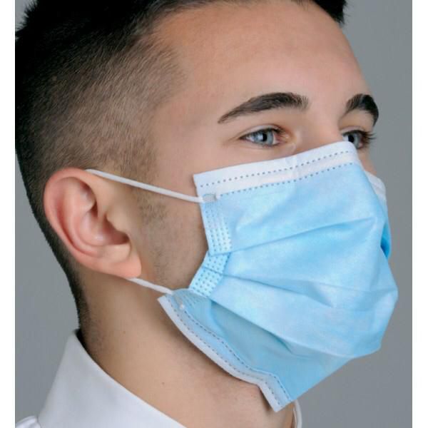 50 Stück Mund - Nasenmasken - 3-lagig, medizinisches Vliesmaterial, elastische Ohrbänder