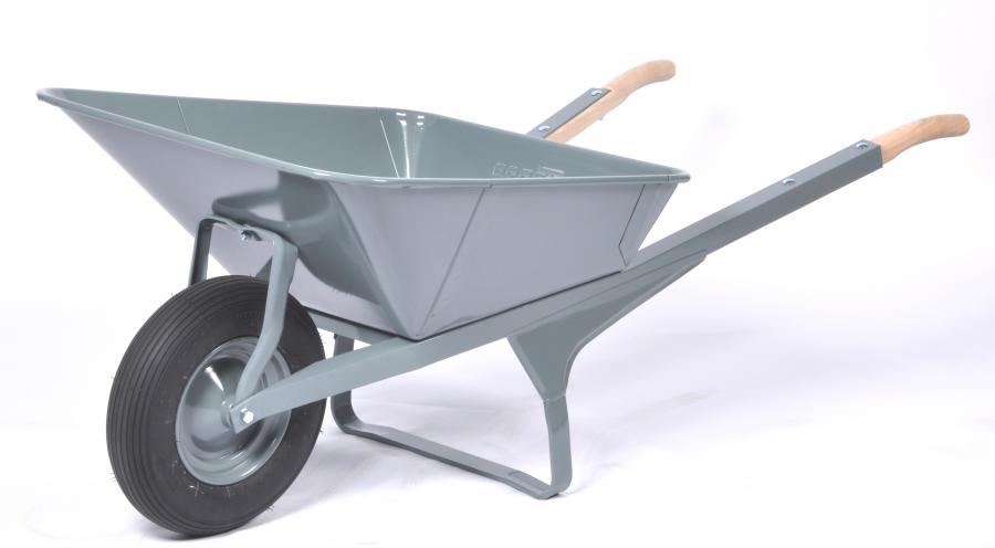 Schubkarre_K1_Stahlblechmulde_rechteckig_Tragkraft_250_kg_12324 Schubkarre K1, Stahlblechmulde, rechteckig LuftreifenTragkraft 250 kg, 200 Liter Inhalt