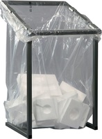 8025-10 Großvolumen-Wertstoffsammler MEGA, 1.000 L, grau, oben offen, für Seitenfaltenbeutel, Breite 730 mm