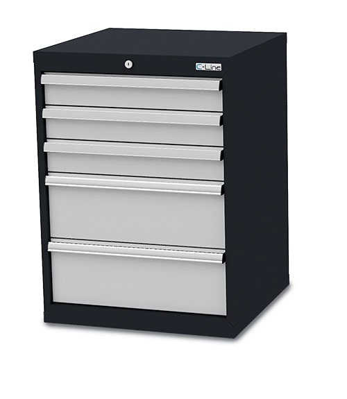 cl6h080302 Schubladenschrank 600x575x820 mm, 5 Schubladen, anthrazit
