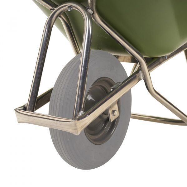 Schubkarre PROFIMAX aus Aluminium mit Kunststoffmulde, Tragkraft 250 kg, 90 ltr., pannensicher