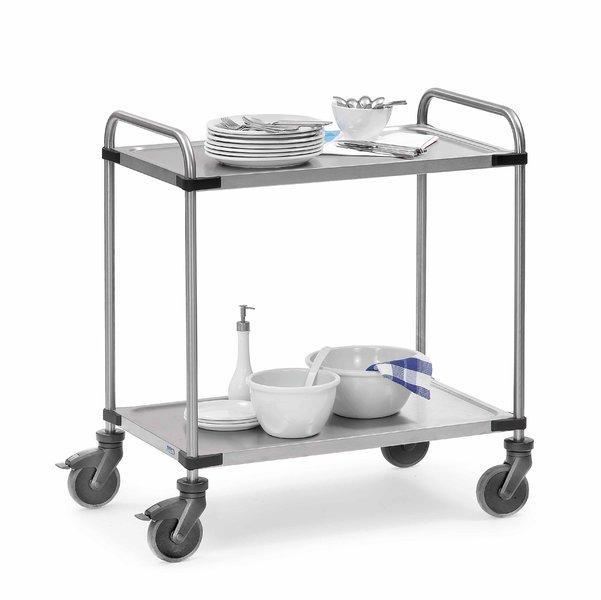 Servierwagen_Edelstahl_120_kg_Tragkraft_1000_x_600_mm_5017 Servierwagen Edelstahl 1000 x 600 mm 120 kg Tragkraft 2 Etagen