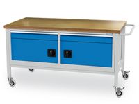 04_15_22V Mobile Werkbank 1500x750x860 mm, 400 kg Tragkraft, 4 Schubladen