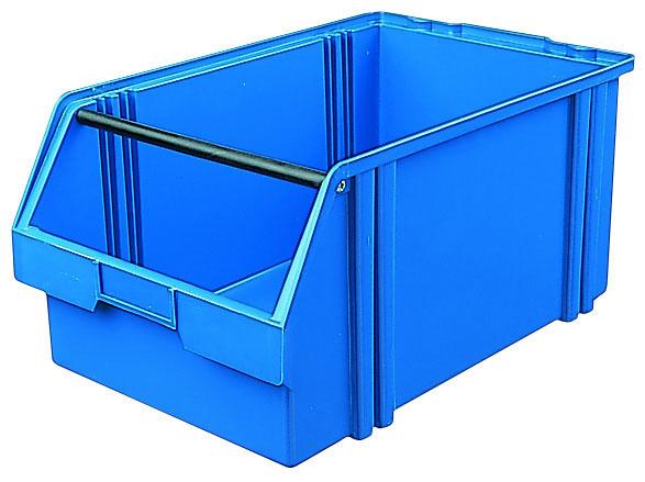 Sichtlagerkästen LK 1a blau 500x300x230 mm, aus Polystyrol (PS), stapelbar, VE = 8 Stück