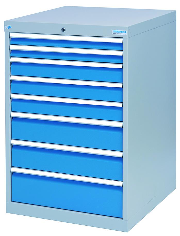 Schubladenschrank_8_Schubladen_Hoehe_1019_mm_700-2321V10A Schubladenschrank 705x736x1019 mm, 9 Schubladen, 72 Stunden Lieferung