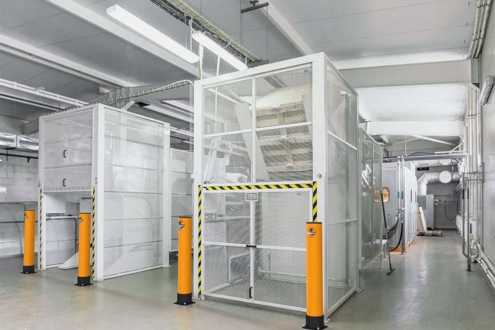 A.M.P.E.R.E. Rammschutz-Poller Höhe 1100 mm Rack-Mammut® zum Aufdübeln Signalfarbe gelb A.M.P.E.R.E. Rammschutz-Poller Höhe 1100 mm Rack-Mammut® zum Aufdübeln Signalfarbe gelb