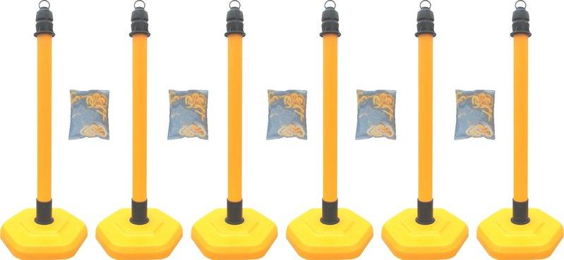 Kettenpfosten_Multimax_6-er_Set_-_gelb_-_12461-GG Kettenpfosten Multimax, 6-er Set - gelb -