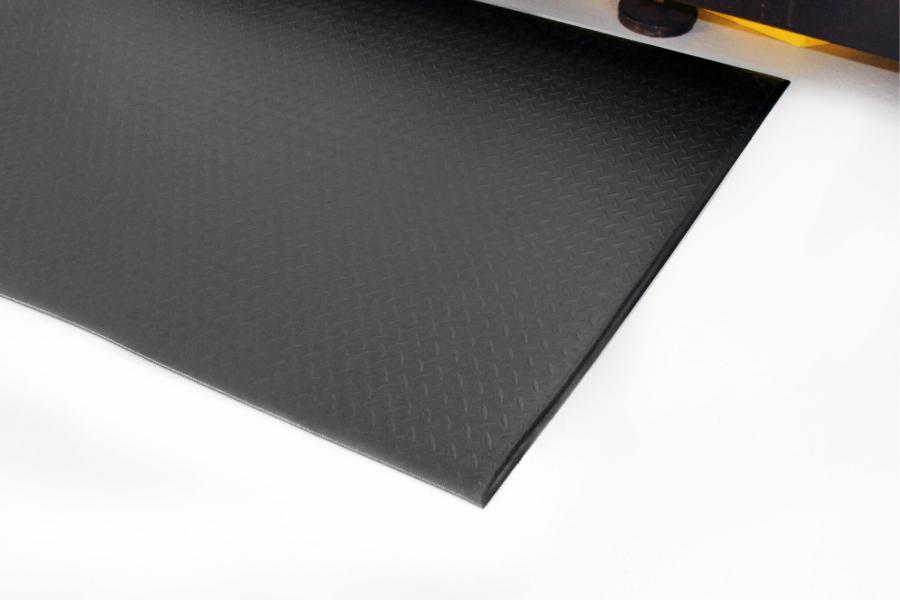 Arbeitsplatzmatte Orthomat® Diamond, schwarz 1200 mm x 18,3 Meter