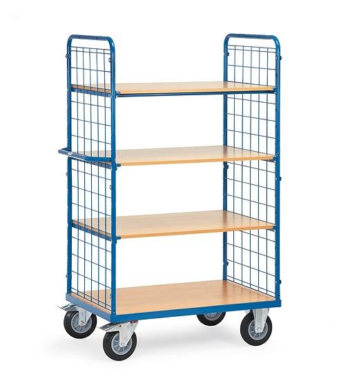 Etagenwagen_mit_Drahtgitterwaenden_und_4_Boeden_500_kg_Tragkraft_8412 Etagenwagen mit Drahtgitterwänden und 4 Böden 500 kg Tragkraft