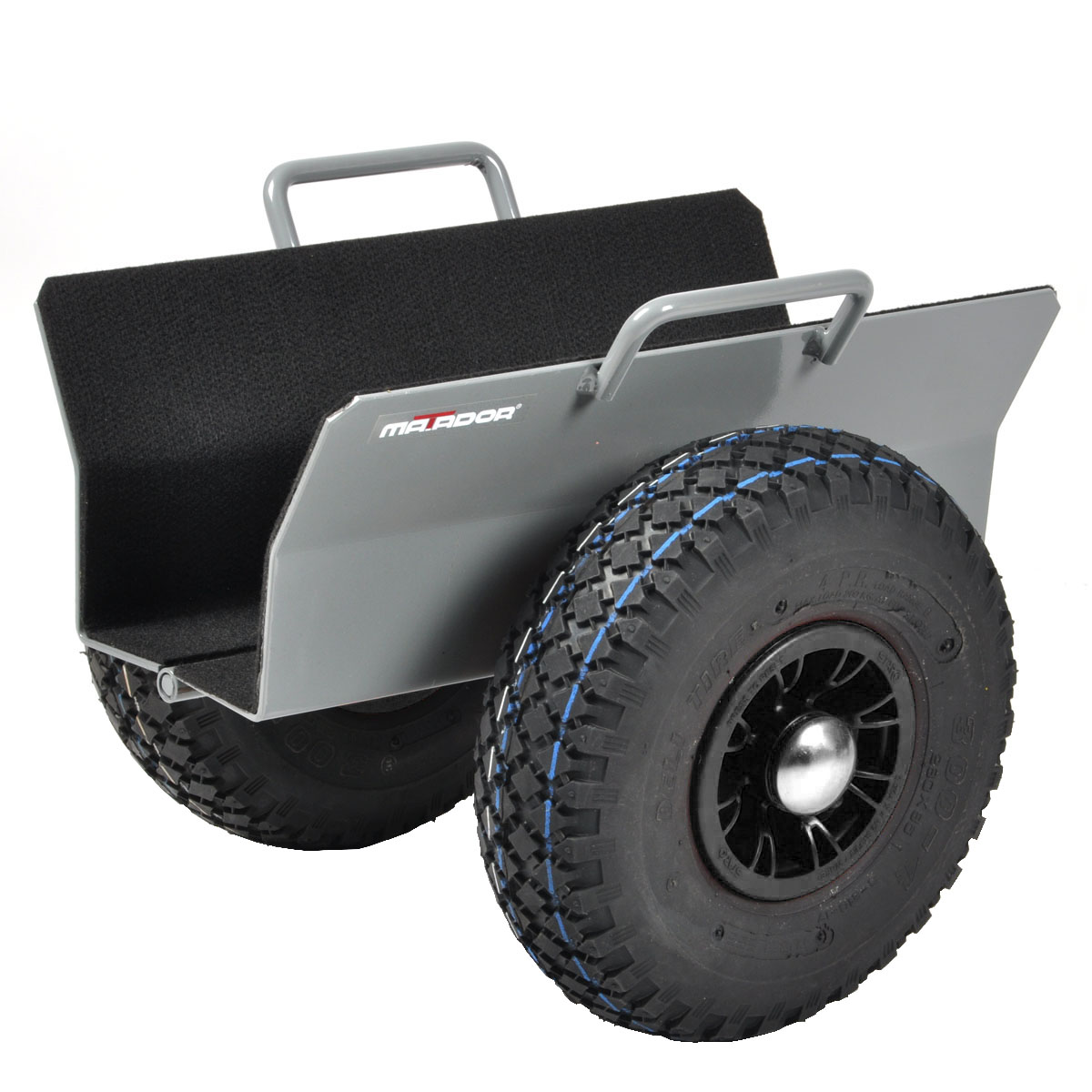 14042-Timbertrolley-70mm Plattenroller 70 mm Breite, Luft-Reifen, 300 kg Tragkraft, 390x310x350 mm