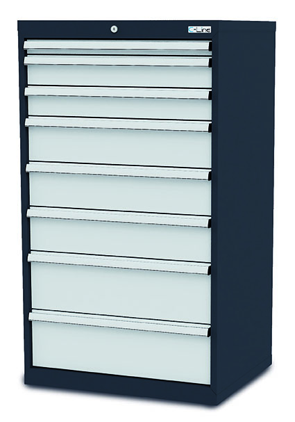 CL7H121232_Simplaflex Schubladenschrank 600x575x1220 mm, 8 Schubladen, anthrazit