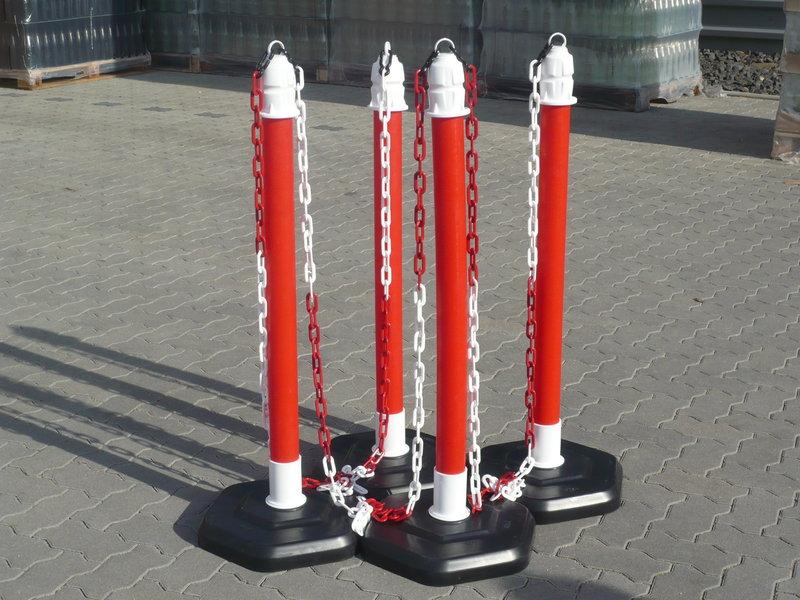 Kettenpfosten_Multimax_4-er_Set_-_rot_-_12441-OR Kettenpfosten Multimax, 4-er Set - rot -