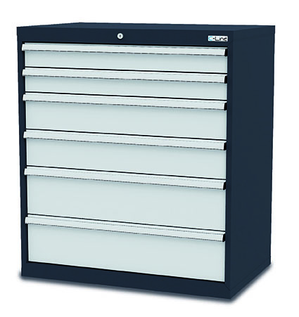 CL9H100222_Simplaflex Schubladenschrank 900x575x1020 mm, 6 Schubladen, anthrazit, 72 Std. Lieferung