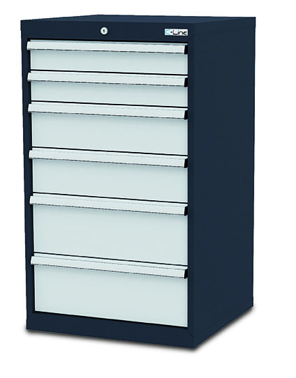 CL6H100222_Simplaflex Schubladenschrank 600x575x1020 mm, 6 Schubladen, anthrazit