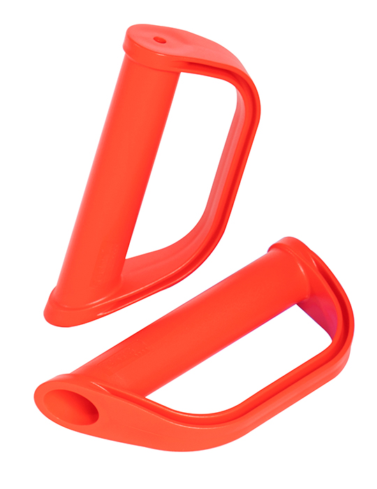 1762_det Ersatz-Gummigriffe rund mit Knöchelschutz für Schubkarren + Transportkarren, Ø 33,5 mm, 2 Stück