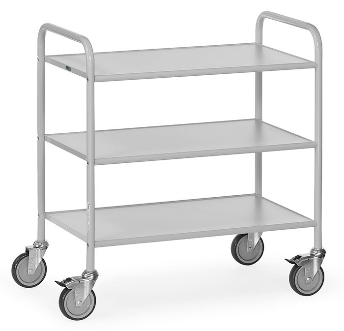 4882 Bürowagen 3 Etagen lichtgrau  900x535x925 mm, 150 kg Tragkraft