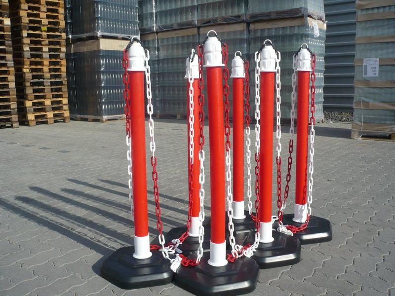 Kettenpfosten_Multimax_6-er_Set_-_rot_-_12461-OR Kettenpfosten Multimax, 6-er Set - rot -
