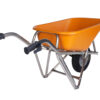 Schubkarre PROFIMAX aus Aluminium mit Kunststoffmulde, Tragkraft 250 kg, 90 ltr., Luftreifen