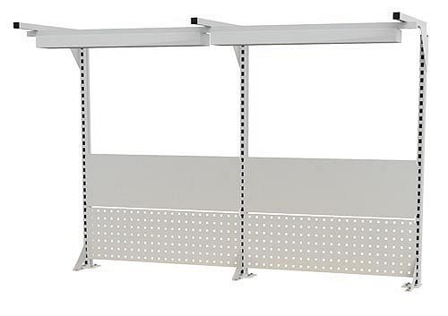 Multi-Wand  für Kastenwerkbänke 2000 mm Breite mit Beleuchtung  Aufbau 2000x1250 mm