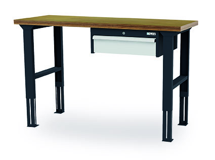 CL156040HV02_simplaflex Arbeitstisch 1500x600x760-1060 mm, 1 Schublade, höhenverstellbar, 200 kg Tragkraft