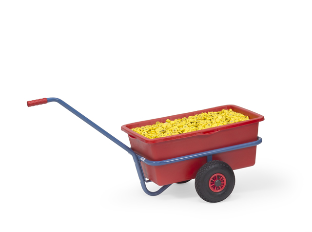 4101_live Leichter Handwagen 910x585 mm, 200 kg Tragkraft, mit Kunststoffmulde