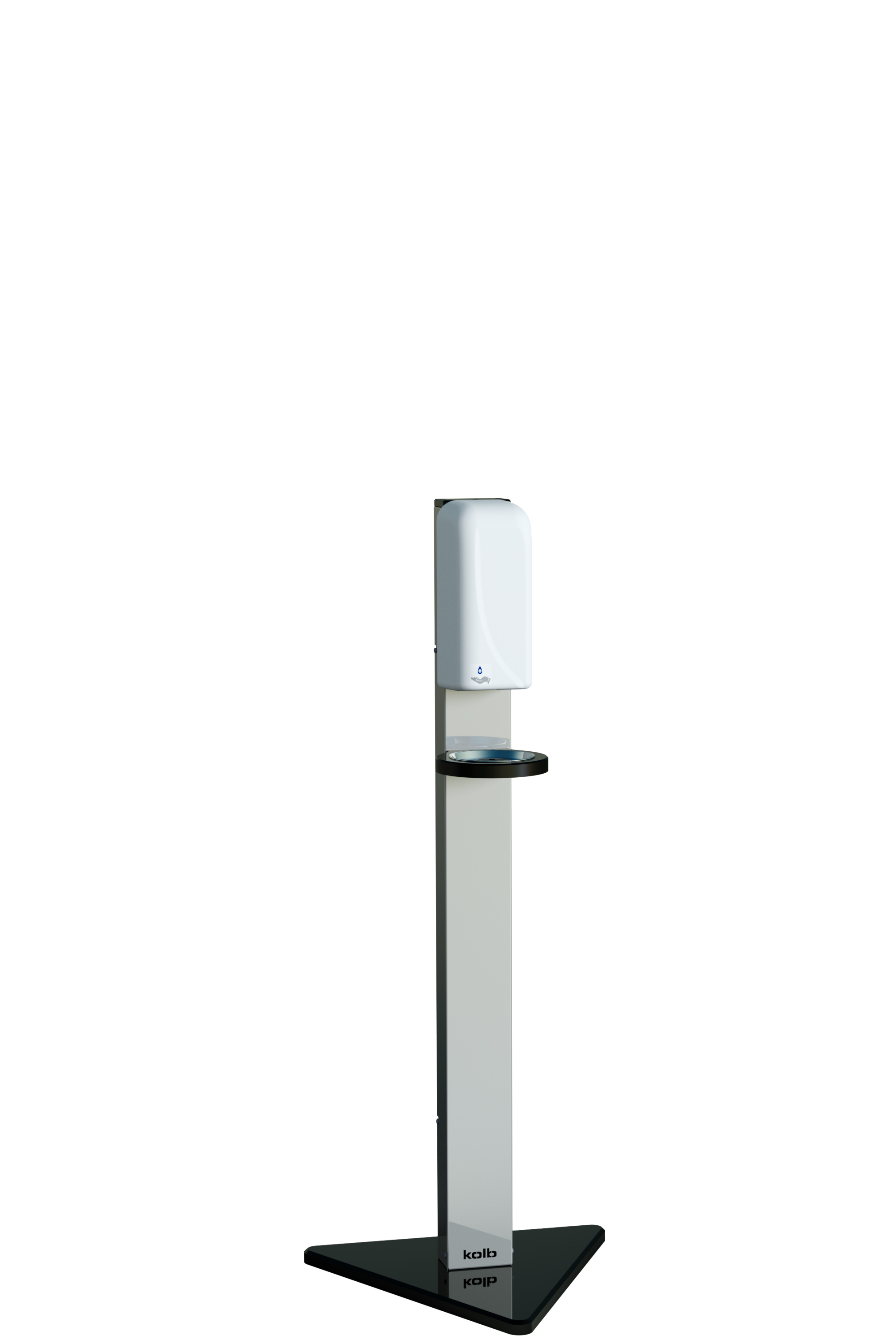 Desinfektionsständer "touchfree" EDELSTAHL Sensor-Spender, 750 ml, Höhe 1320 mm