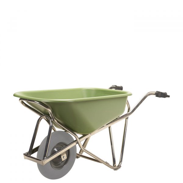 Schubkarre PROFIMAX aus Aluminium mit Kunststoffmulde, Tragkraft 250 kg, 90 ltr., pannensicher