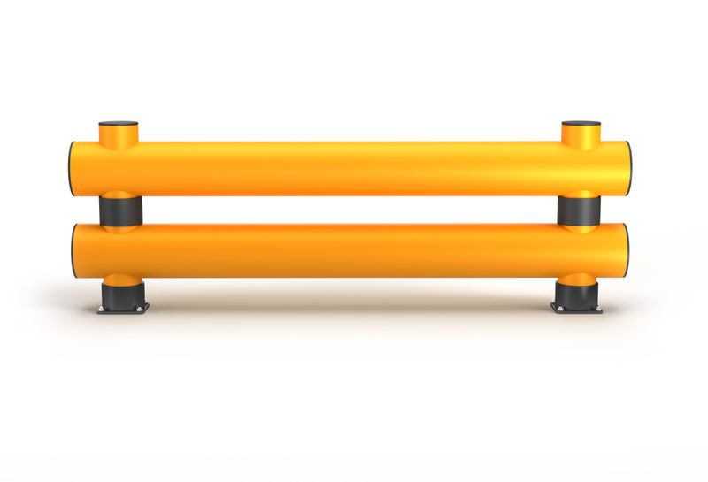 Rammschutz-Barriere Doppelplanke Länge 2,0 Meter Rack-Mammut® zum Aufdübeln Signalfarbe gelb aus HDPE Rammschutz-Barriere Doppelplanke Länge 2,0 Meter Rack-Mammut® zum Aufdübeln Signalfarbe gelb aus HDPE