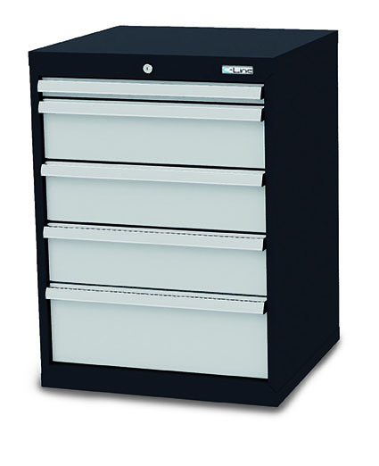 CL6H081031_Simplaflex Schubladenschrank 600x575x820 mm, 5 Schubladen, anthrazit