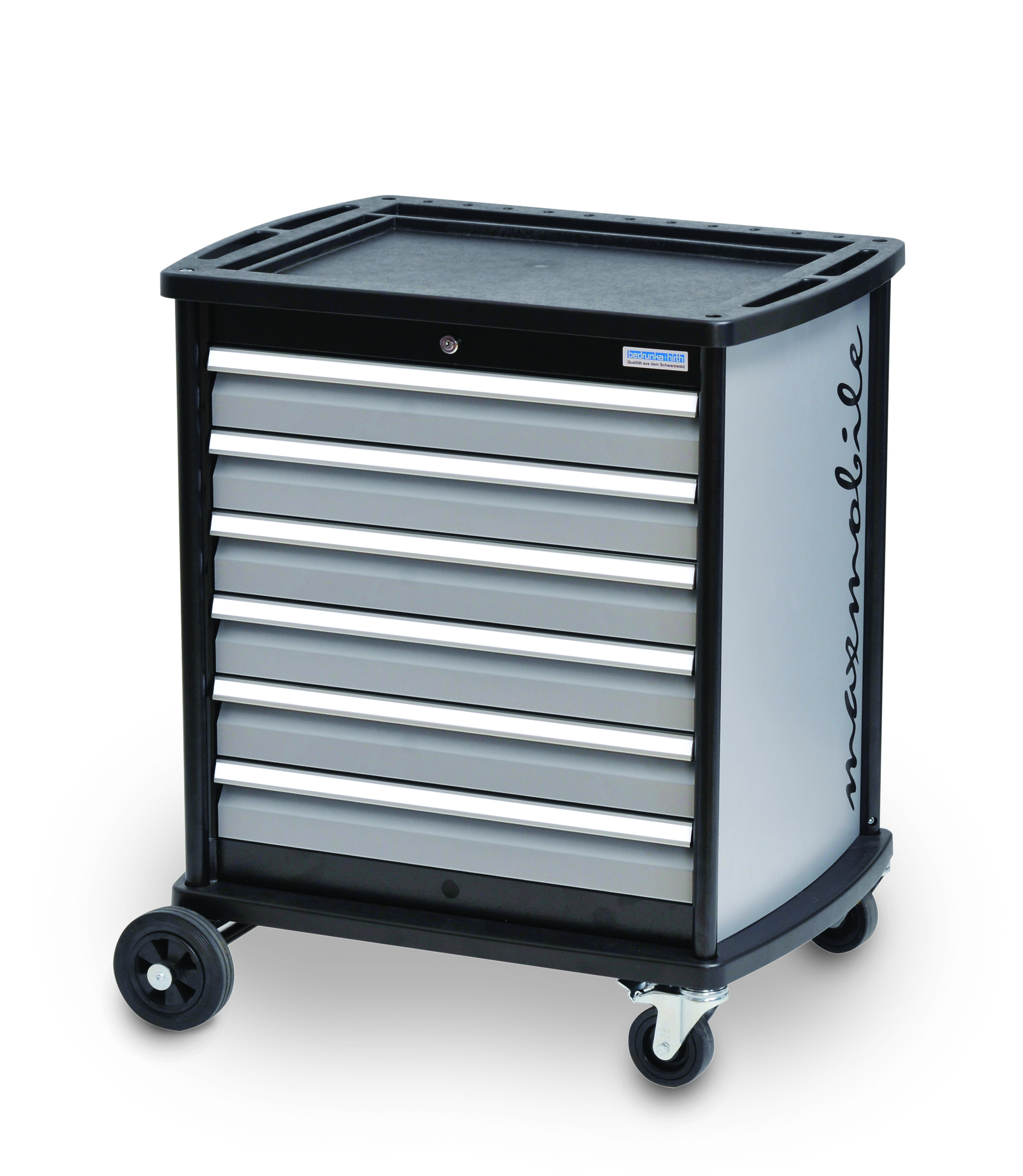 08_89_92_B-H KFZ-Schubladenschrank, 780x480x912 mm, 300 kg Tragkraft, 6 Schubladen, verstärkter Radsatz