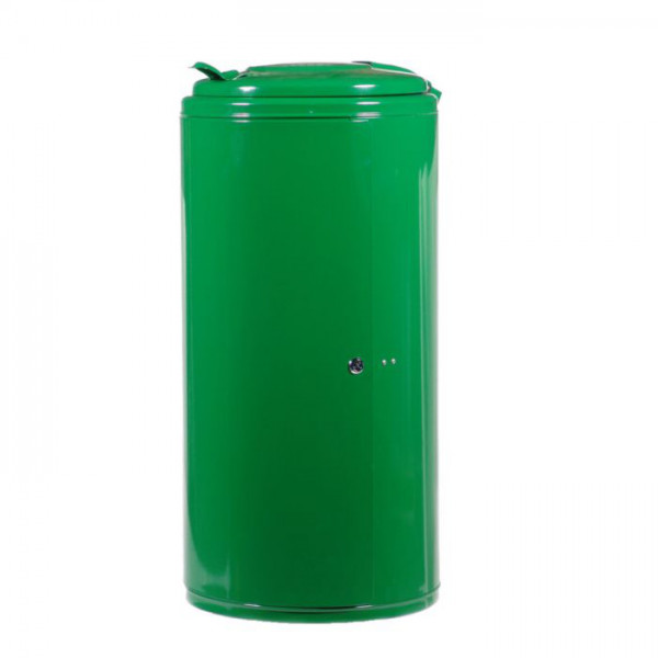 Abfallsammler 120 L laubgrün abschließbar Deckel mit Klemmring passend für 120 L Müllsäcke
