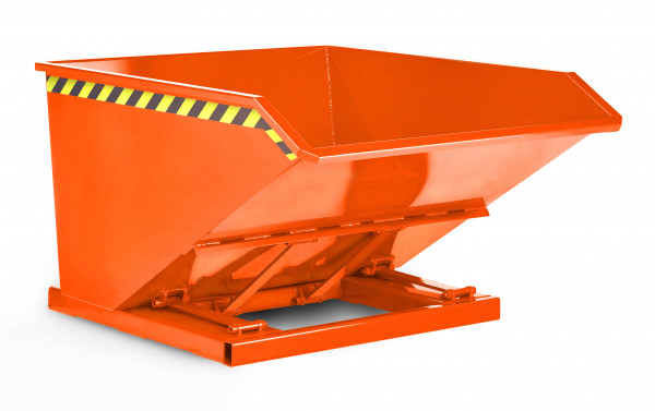 Mulden-Kippbehälter RTK-100 mit 1,00 m³ Inhalt 1580x1450x780 mm 1200 kg Tragkraft, RAL 2004 orange