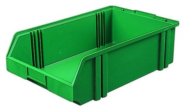 Sichtlagerkästen LK 1c grün 500x300x145 mm, aus Polystyrol (PS), stapelbar, VE = 10 Stück