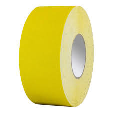Stapler-Bodenmarkierungsband 75 mm Breite, gelb, extra stark, Bandlänge 25 m