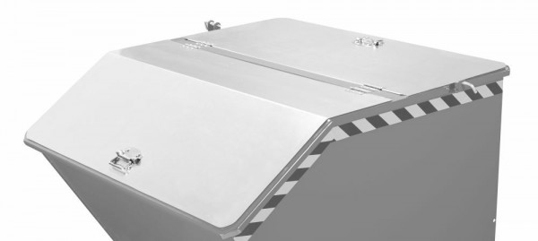 Deckel Universalkipper RUK 1,25 m³ ohne Kantenschutz, vorne und hinten aufklappba